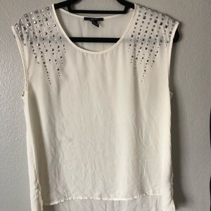 White forever 21 sparkly blouse